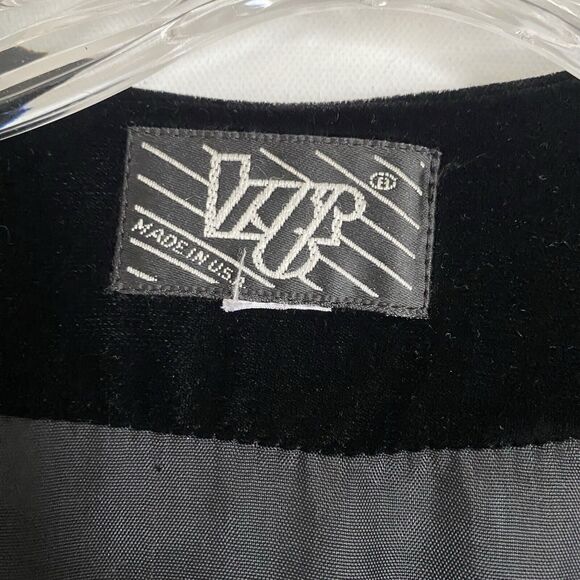 Vintage Velvet Open Front Jacket Duster Women’s L Black Fairy Boho Artsy Glam - Picture 9 of 11